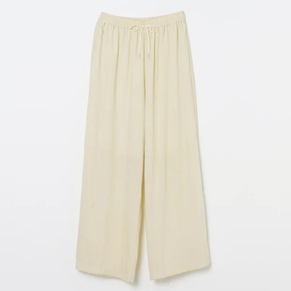 Marisol Wide Leg Elastic Waist Pull On Lined Cotton Plus Size Pants 2X Boho - Picture 2 of 6